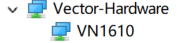 Windows 设备管理器将设备识别为 Vector VN1610